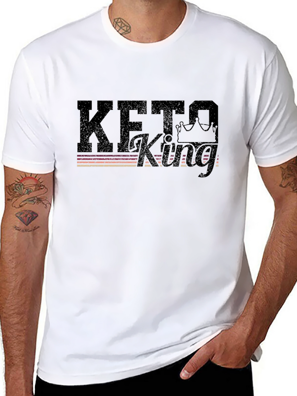 Keto King Black Graphic T-Shirt