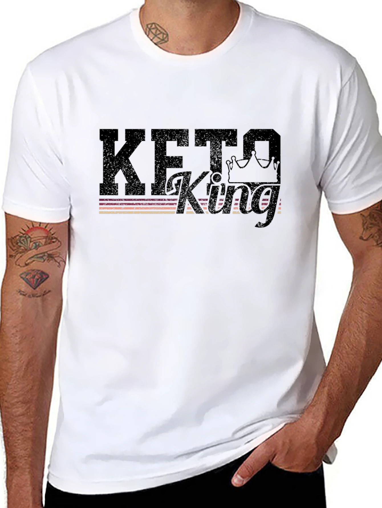 Keto King Black Graphic T-Shirt