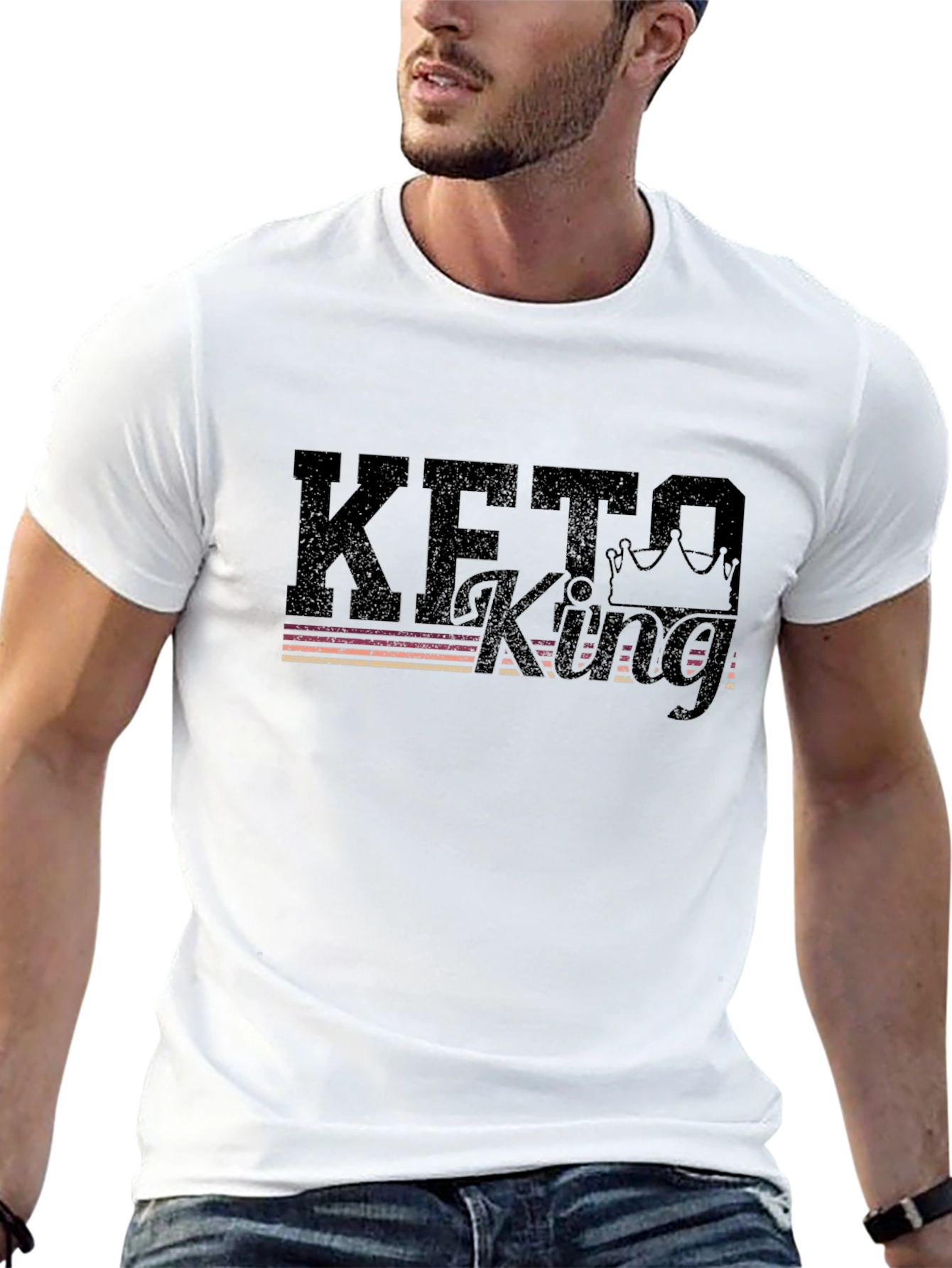Keto King Black Graphic T-Shirt