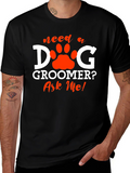 Dog Groomer T-Shirt - Ask Me! Pet Paw Design
