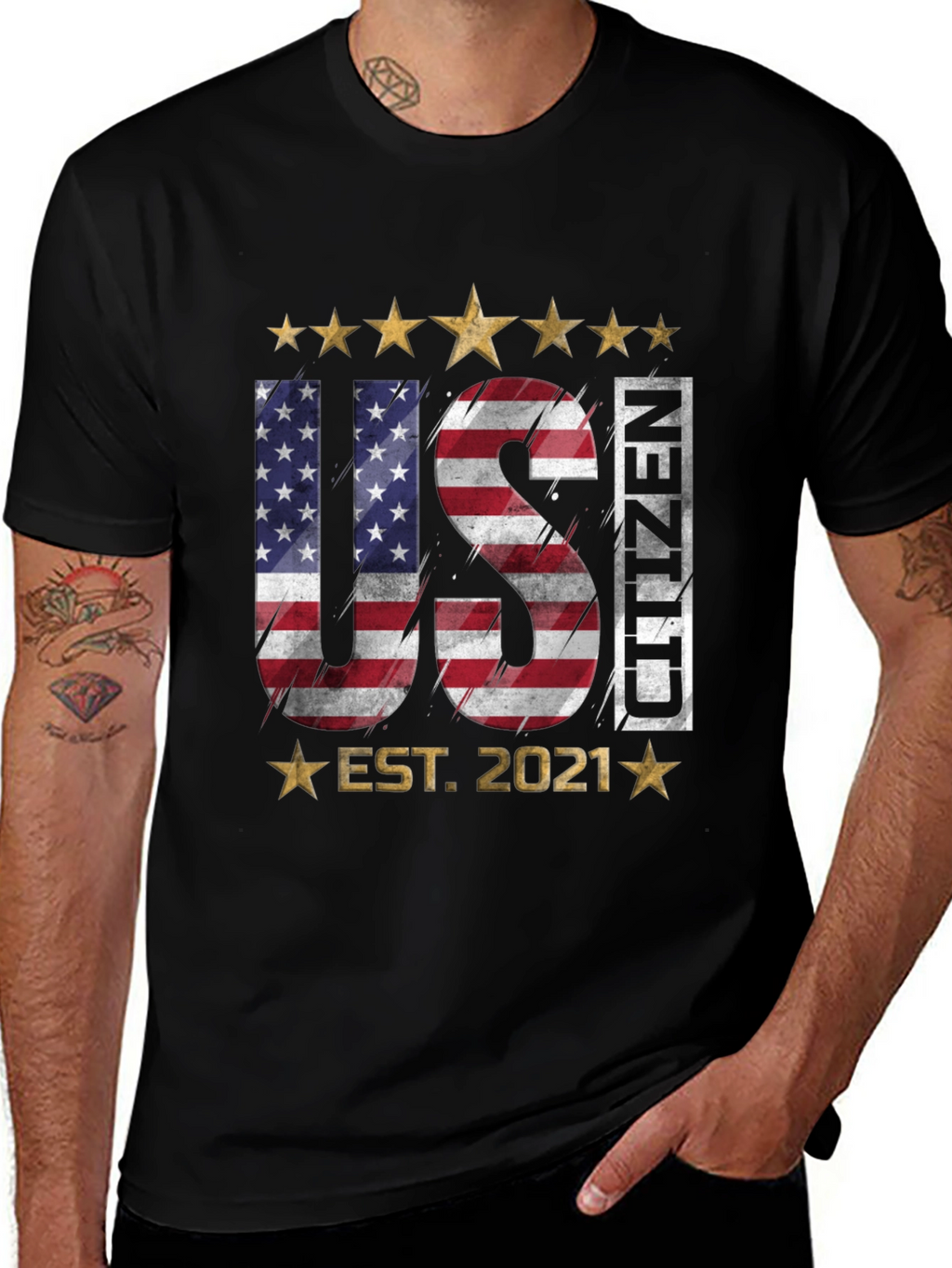 US Citizen Est. 2021 Patriotic T-Shirt