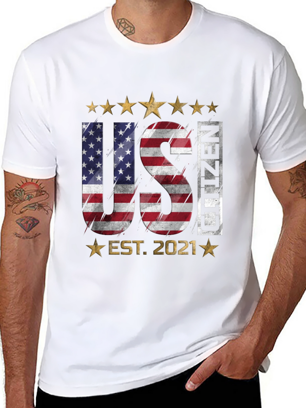US Citizen Est. 2021 Patriotic T-Shirt