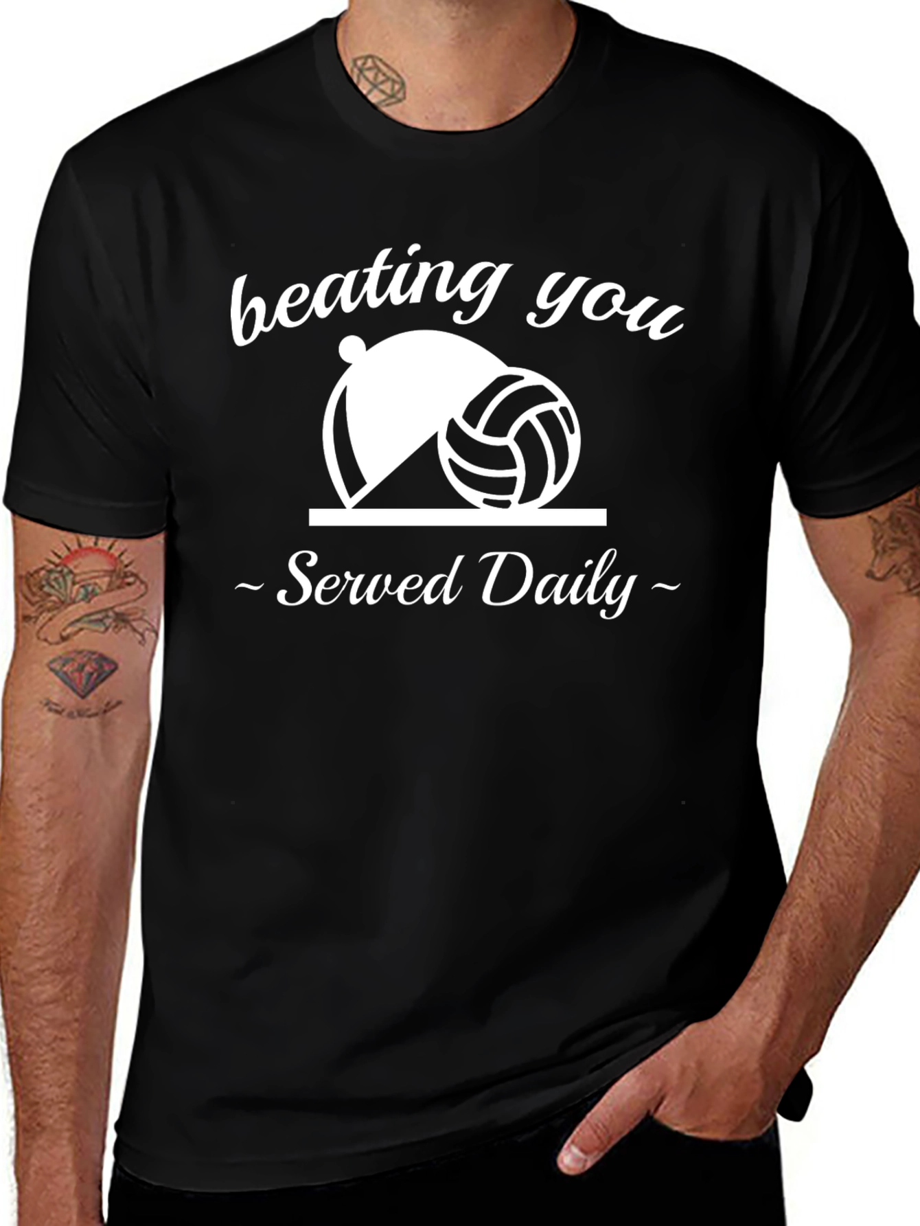 Beating You Served Daily Black T-Shirt
