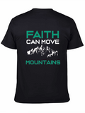 Faith Can Move Mountains Graphic Tee - Black