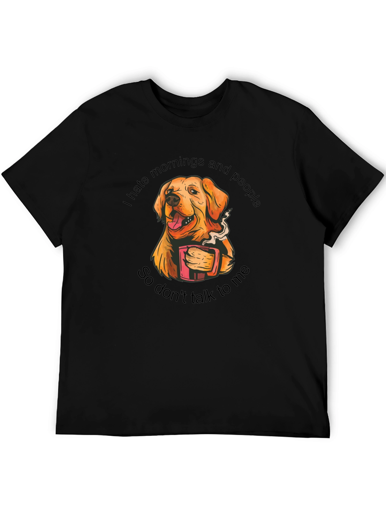 I Hate Mornings Dog Graphic Tee