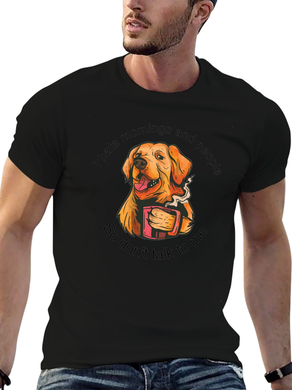 I Hate Mornings Dog Graphic Tee