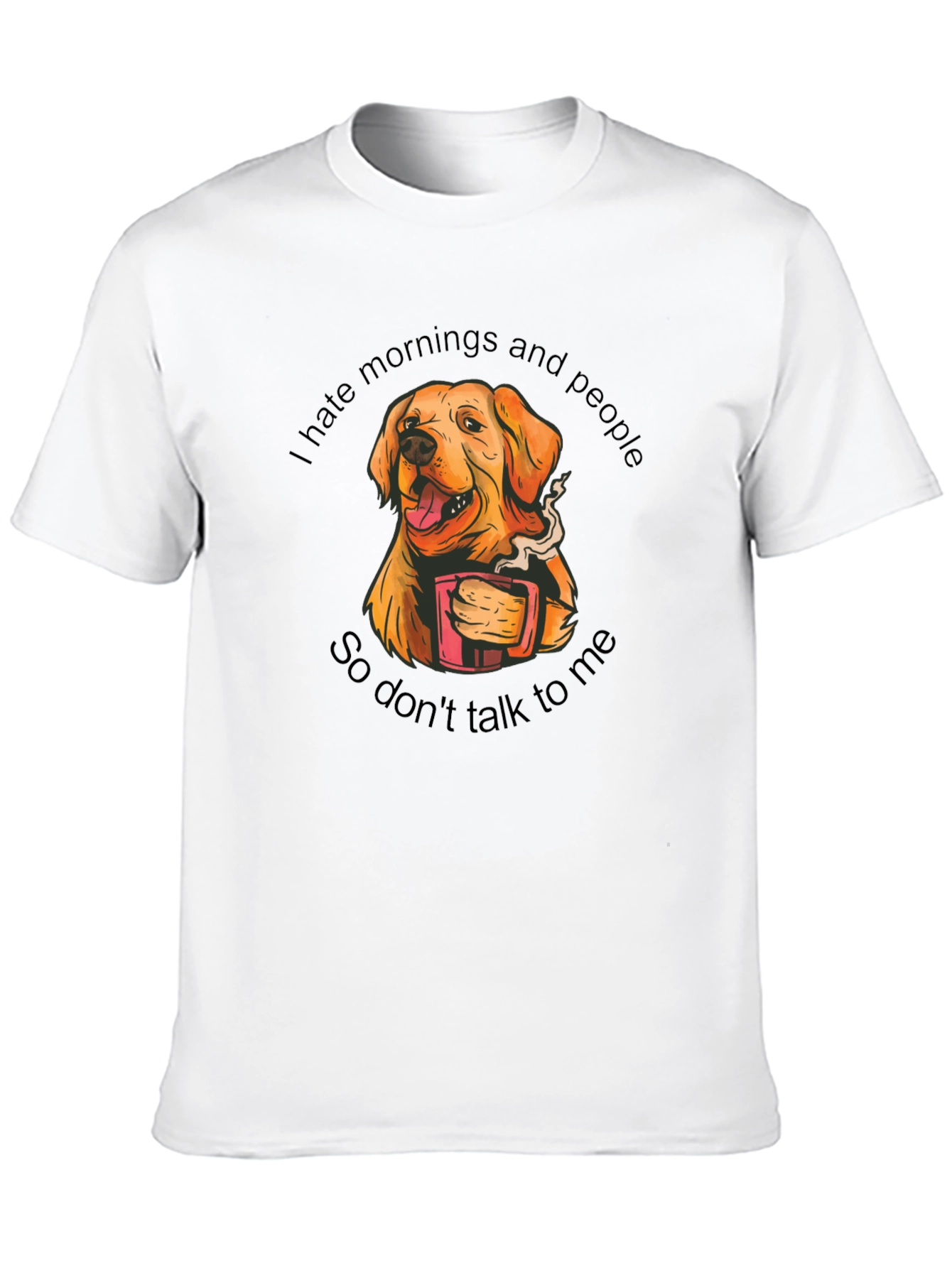 I Hate Mornings Dog Graphic Tee