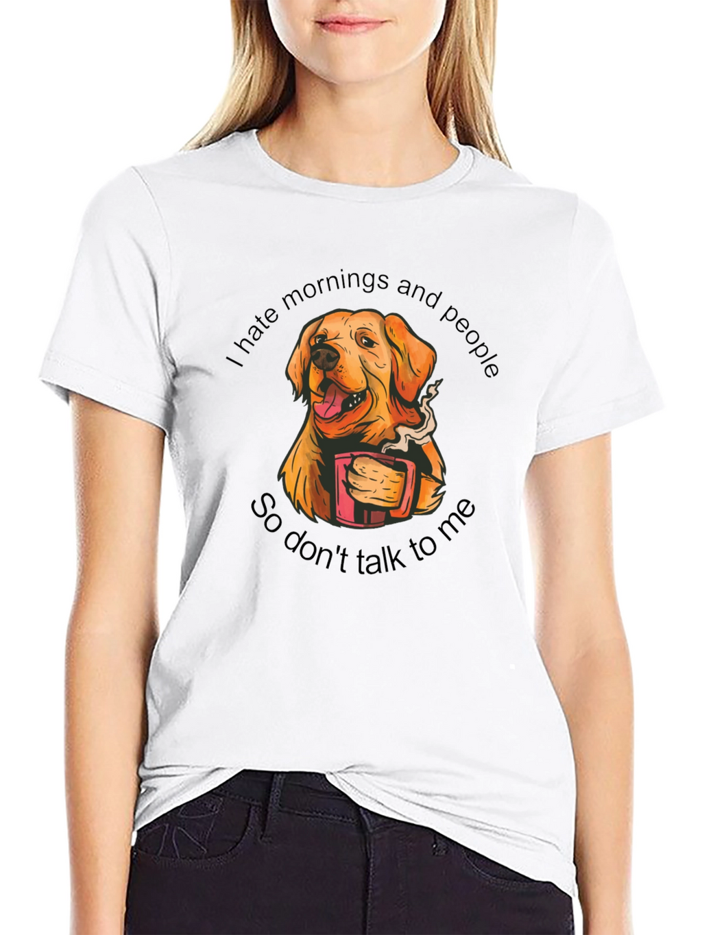 I Hate Mornings Dog Graphic Tee