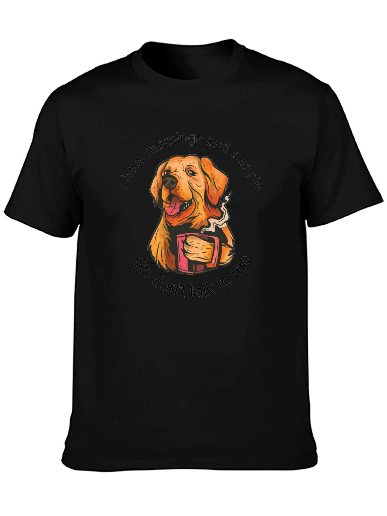 I Hate Mornings Dog Graphic Tee
