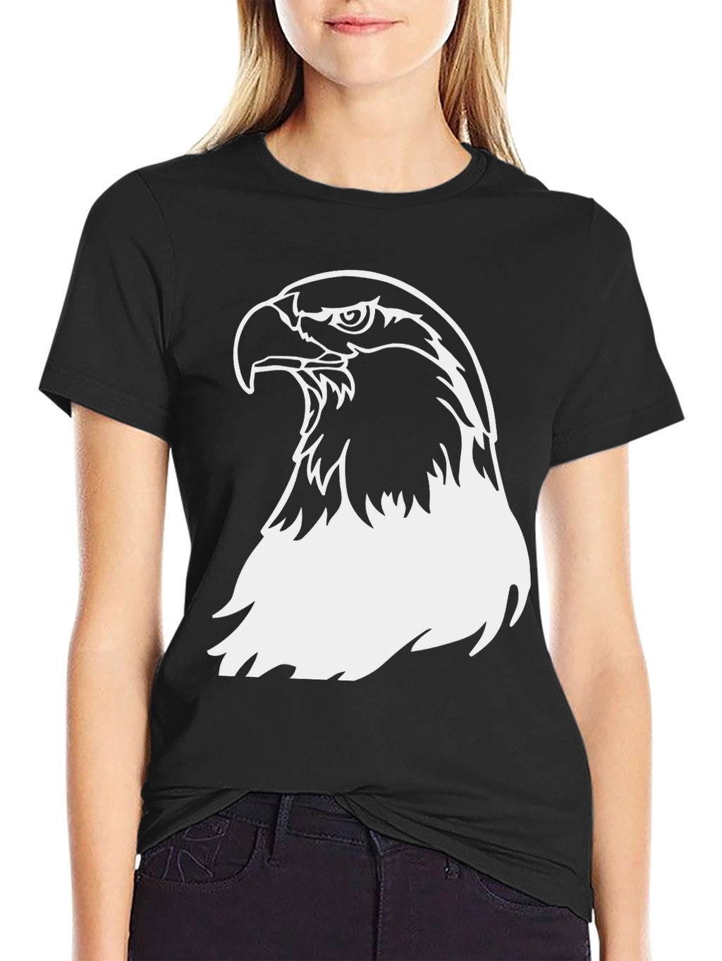 Bold Eagle Graphic Tee - Black
