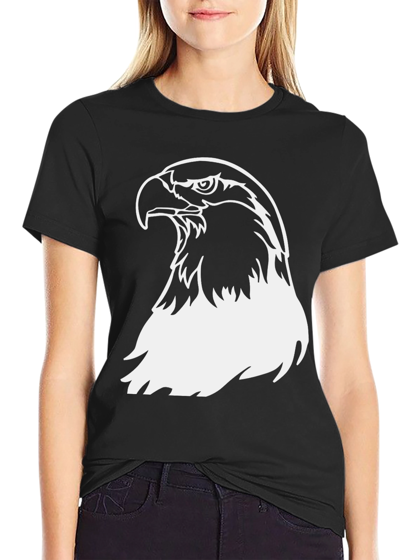 Bold Eagle Graphic Tee - Black
