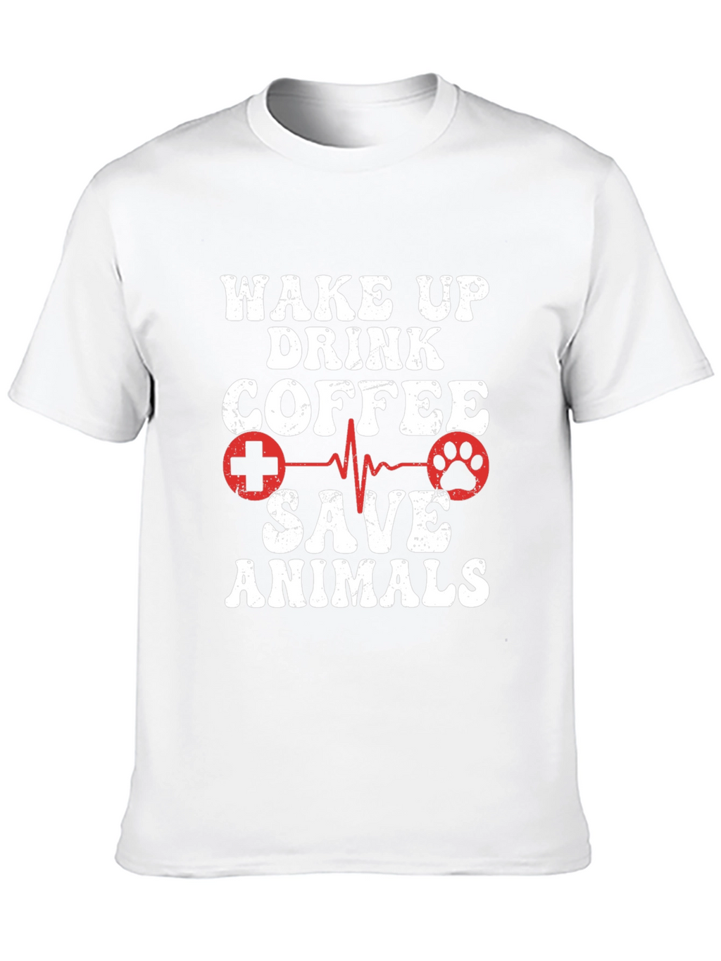 Wake Up Drink Coffee Save Animals Graphic Tee