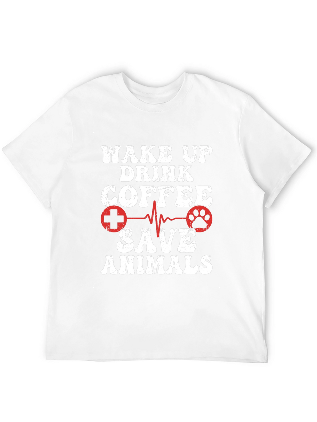 Wake Up Drink Coffee Save Animals Graphic Tee