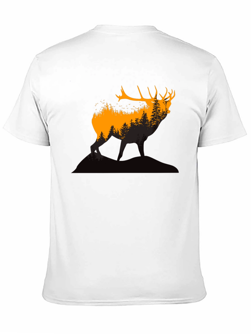 Elk Forest Silhouette Graphic T-Shirt