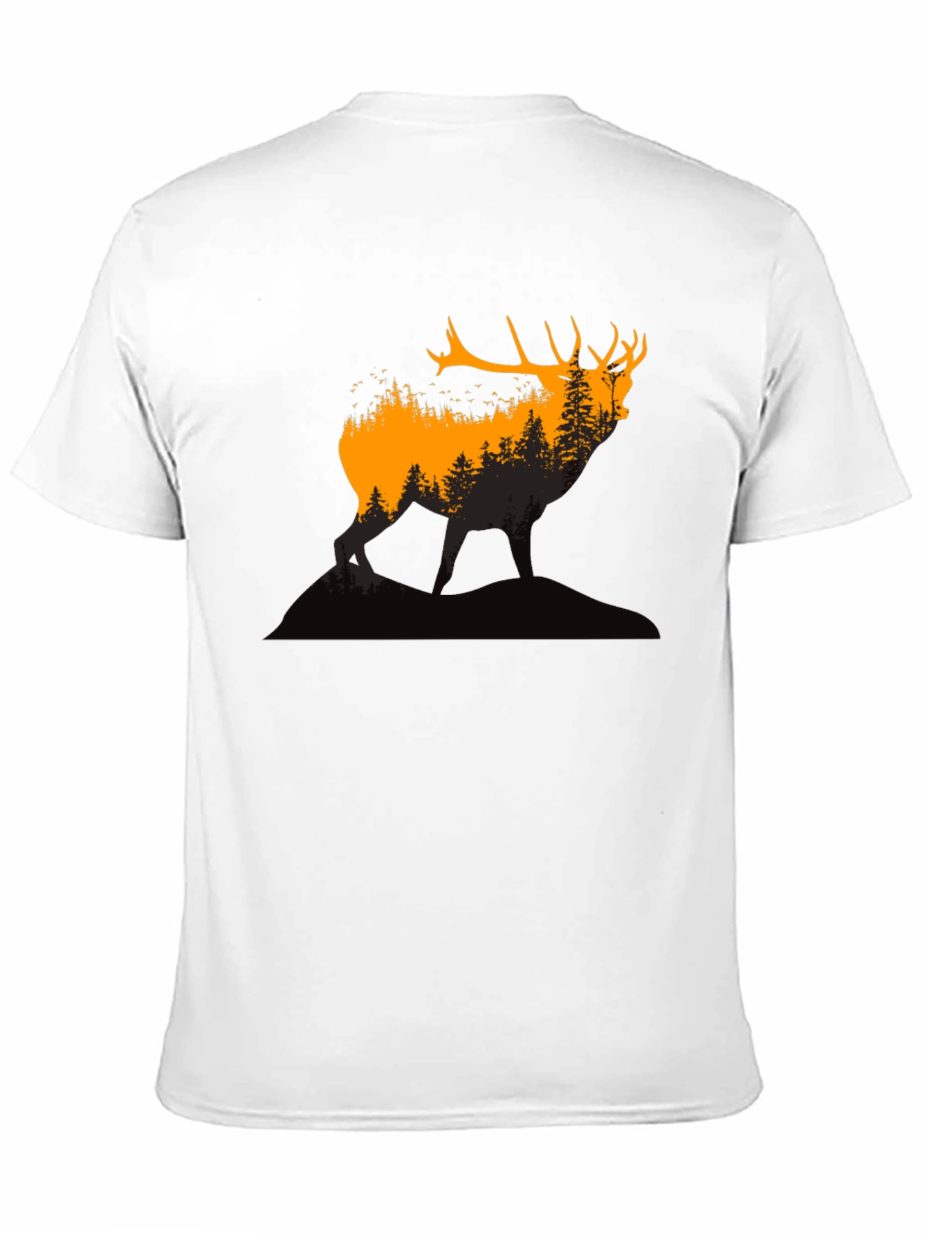 Elk Forest Silhouette Graphic T-Shirt