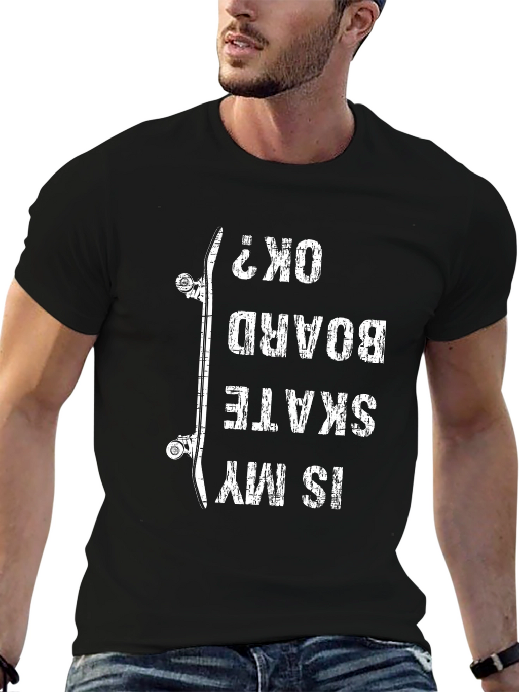 Skate Board OK? T-Shirt - Funny Skateboarder Tee