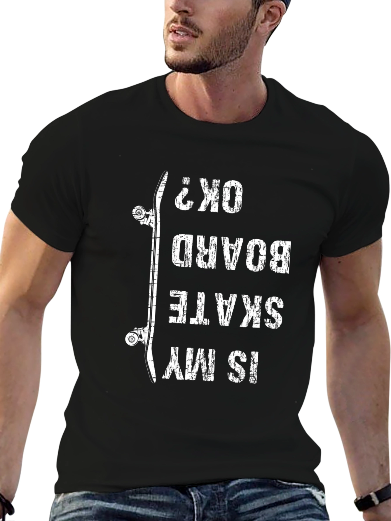 Skate Board OK? T-Shirt - Funny Skateboarder Tee