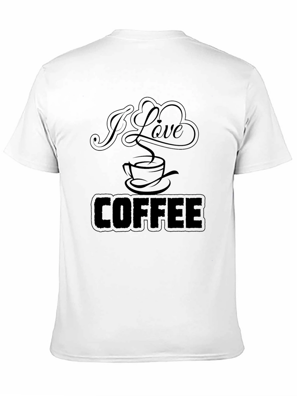 I Love Coffee Graphic Tee - Black