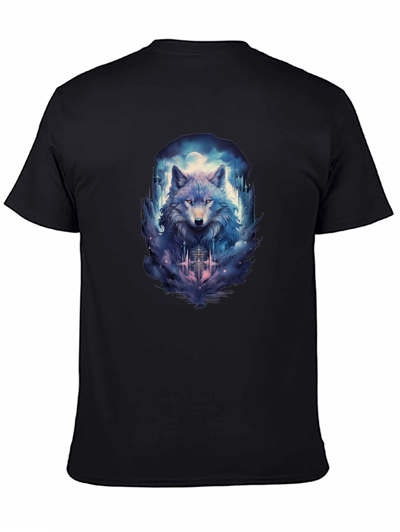 Wolf Moon T-Shirt - Urban Style Black Tee