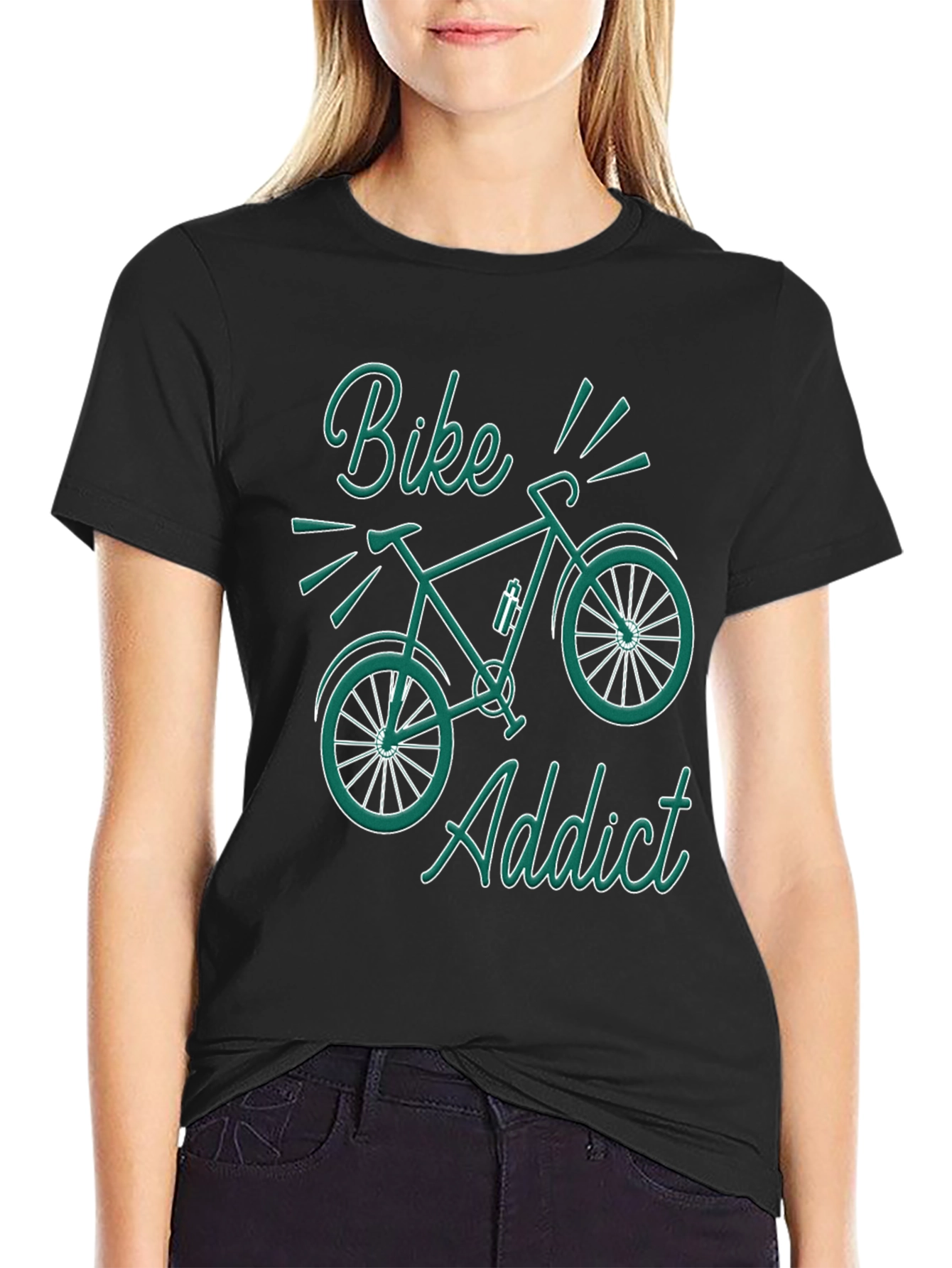 Bike Addict Graphic T-Shirt - Black
