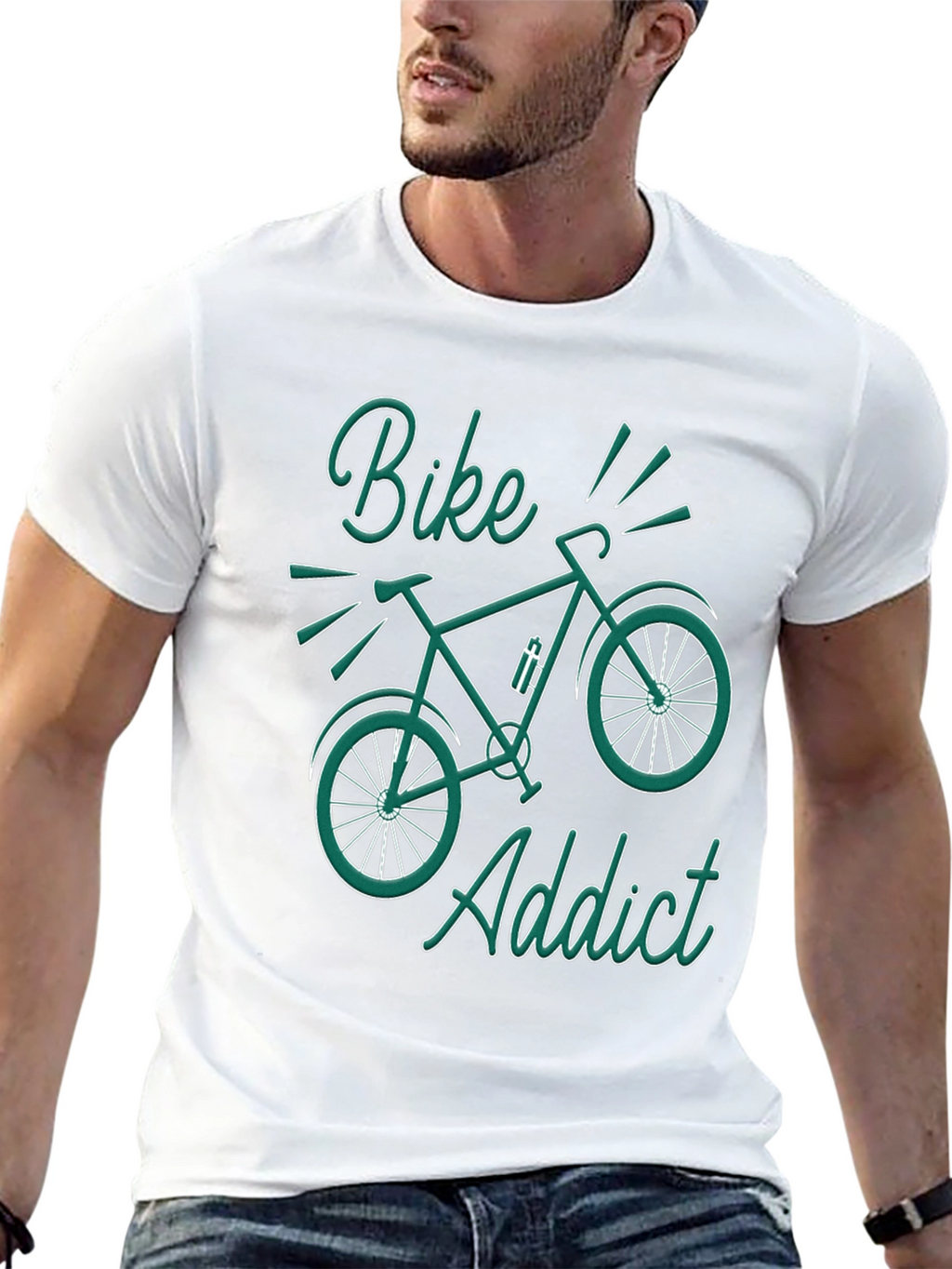 Bike Addict Graphic T-Shirt - Black