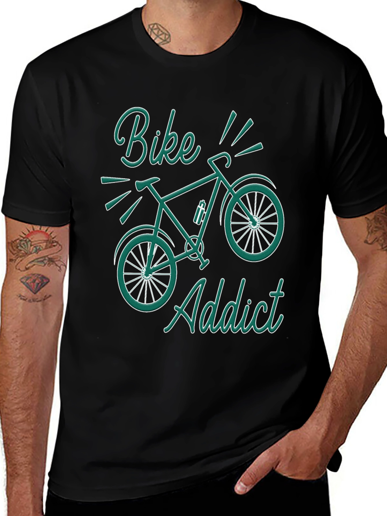 Bike Addict Graphic T-Shirt - Black