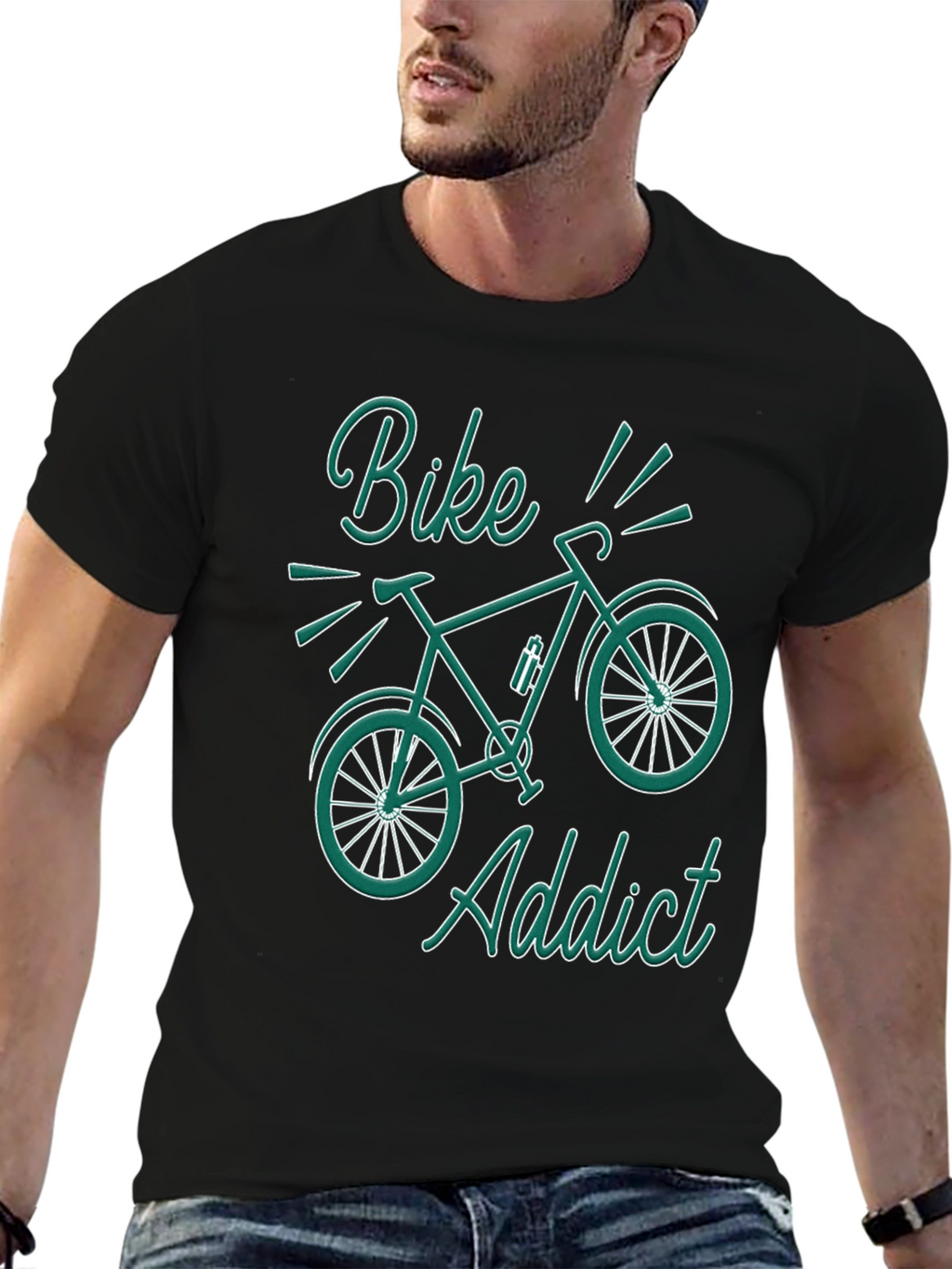 Bike Addict Graphic T-Shirt - Black