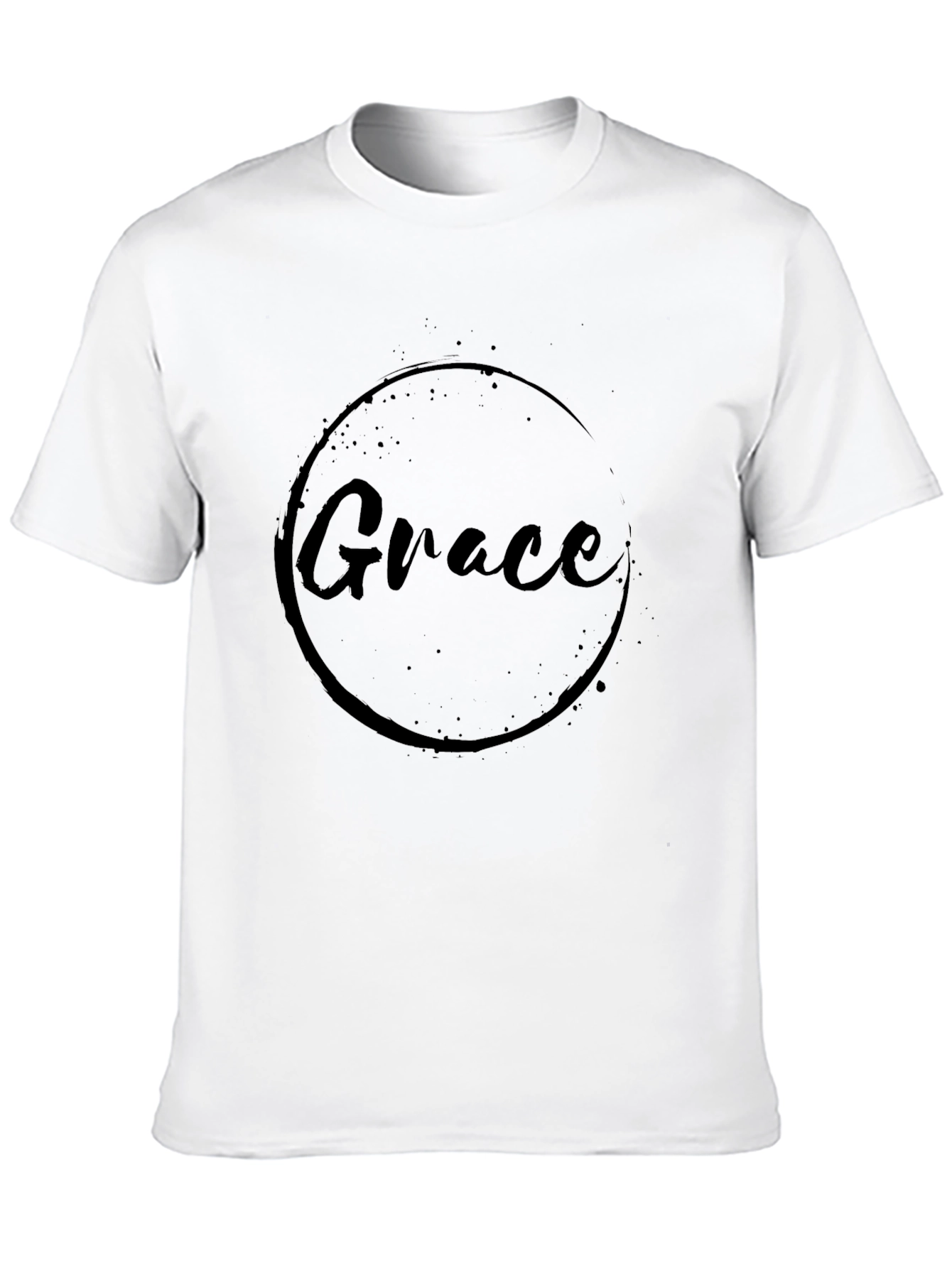 Grace Graphic Black T-Shirt - Classic Crew Neck