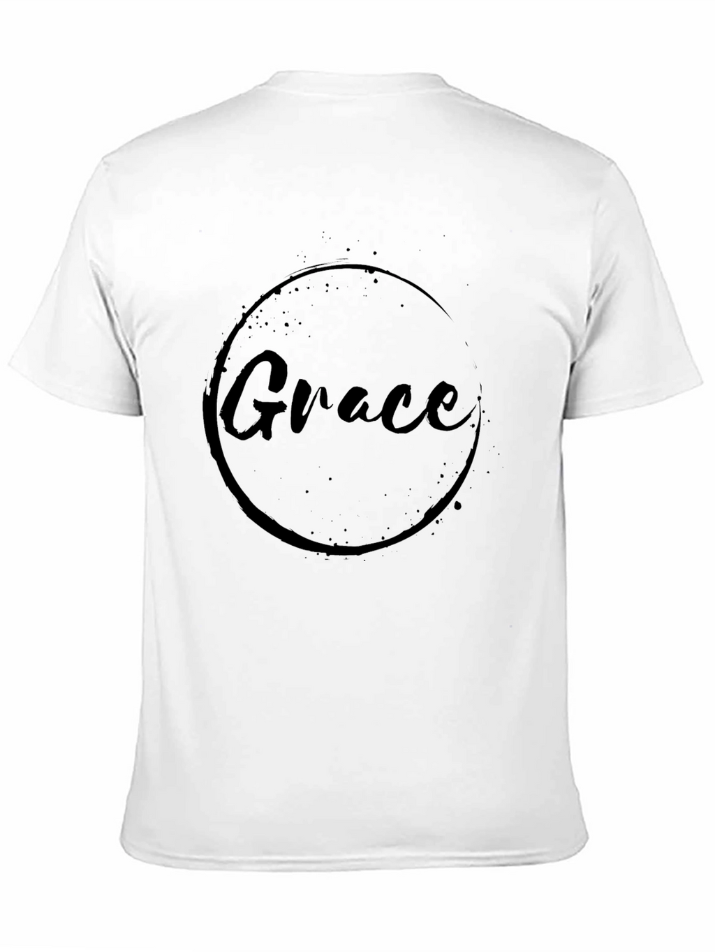 Grace Graphic Black T-Shirt - Classic Crew Neck