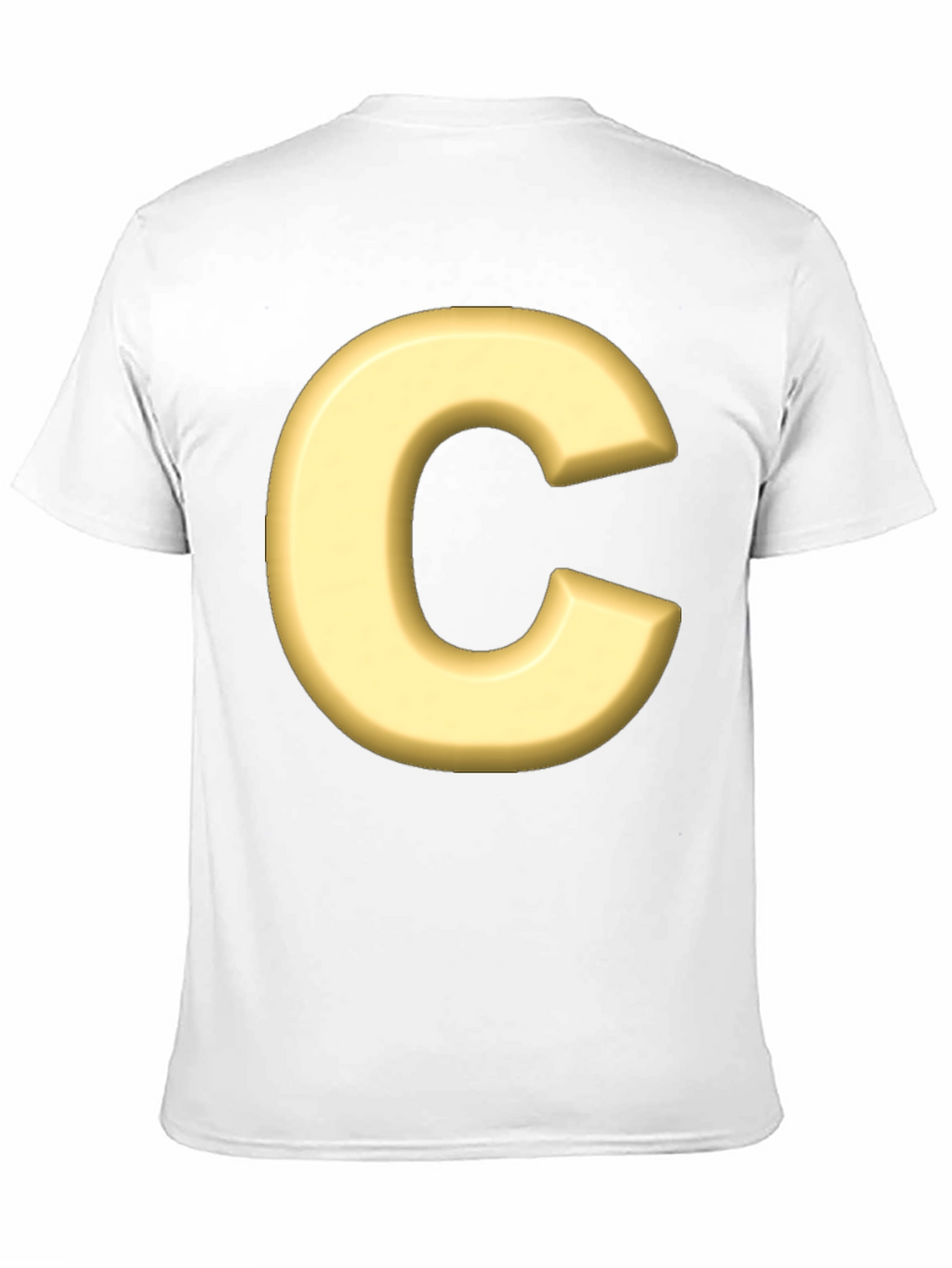 Letter C T-Shirt - Black Cotton Graphic Tee