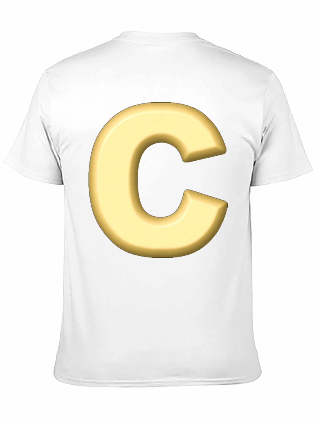 Letter C T-Shirt - Black Cotton Graphic Tee