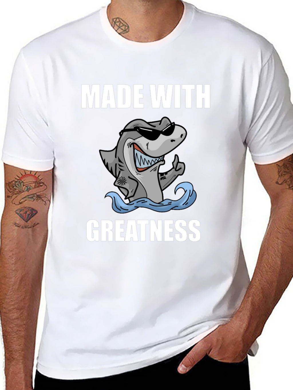 Made With Greatness Shark T-Shirt