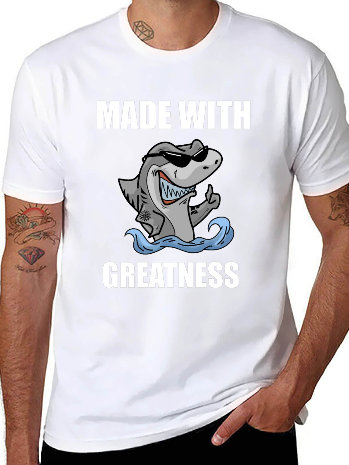 Made With Greatness Shark T-Shirt