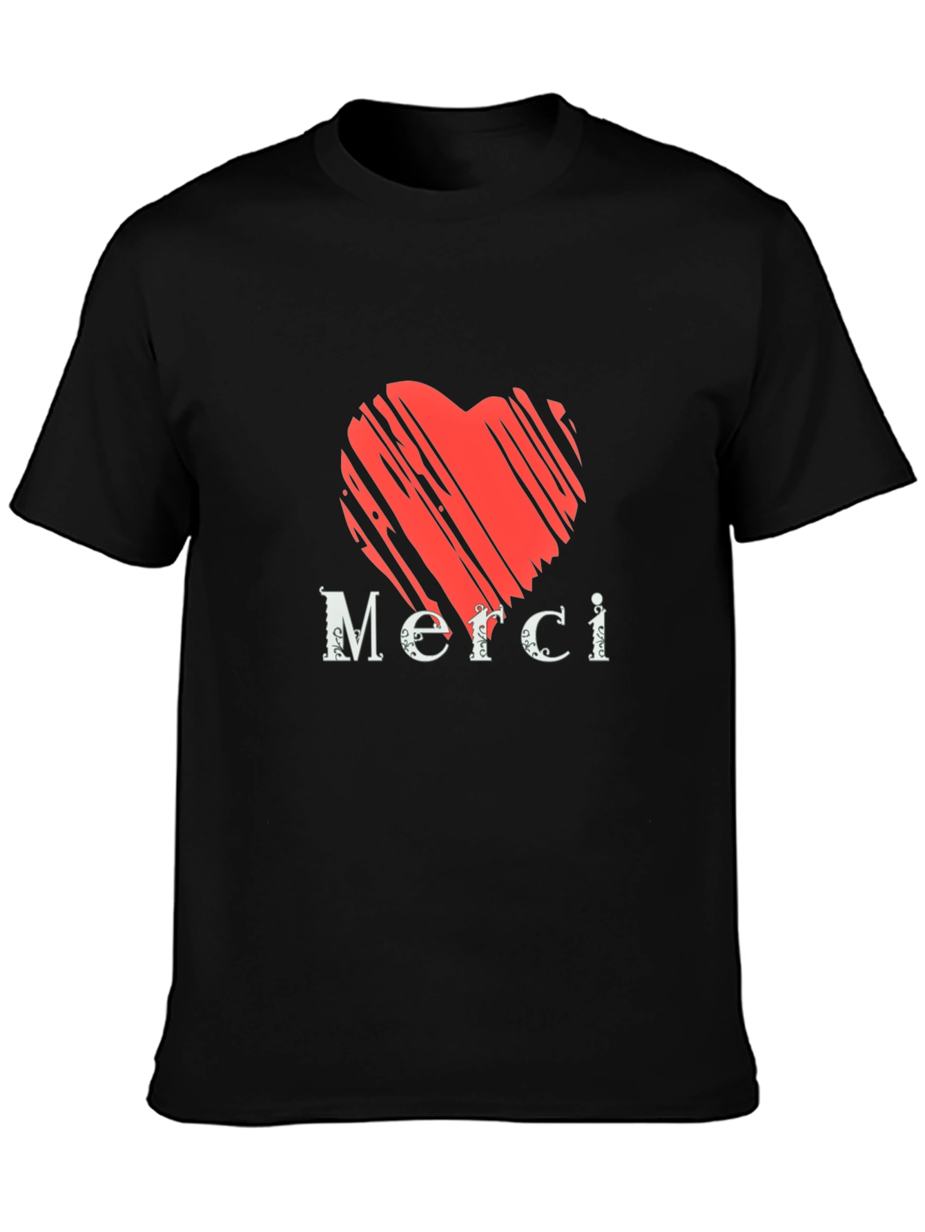 Heart Merci Graphic Tee - Stylish Casual Comfort