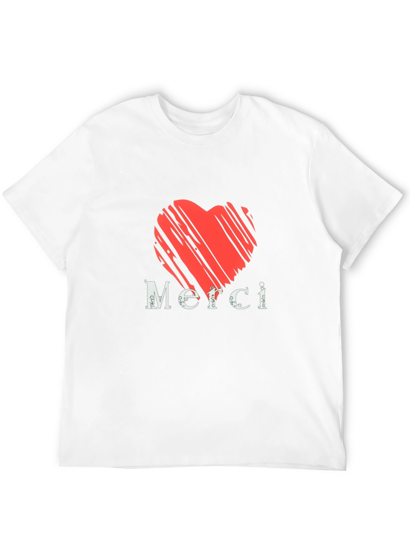 Heart Merci Graphic Tee - Stylish Casual Comfort