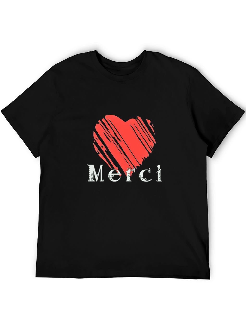 Heart Merci Graphic Tee - Stylish Casual Comfort