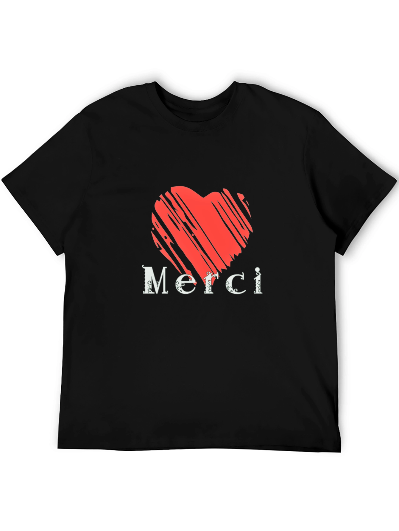 Heart Merci Graphic Tee - Stylish Casual Comfort