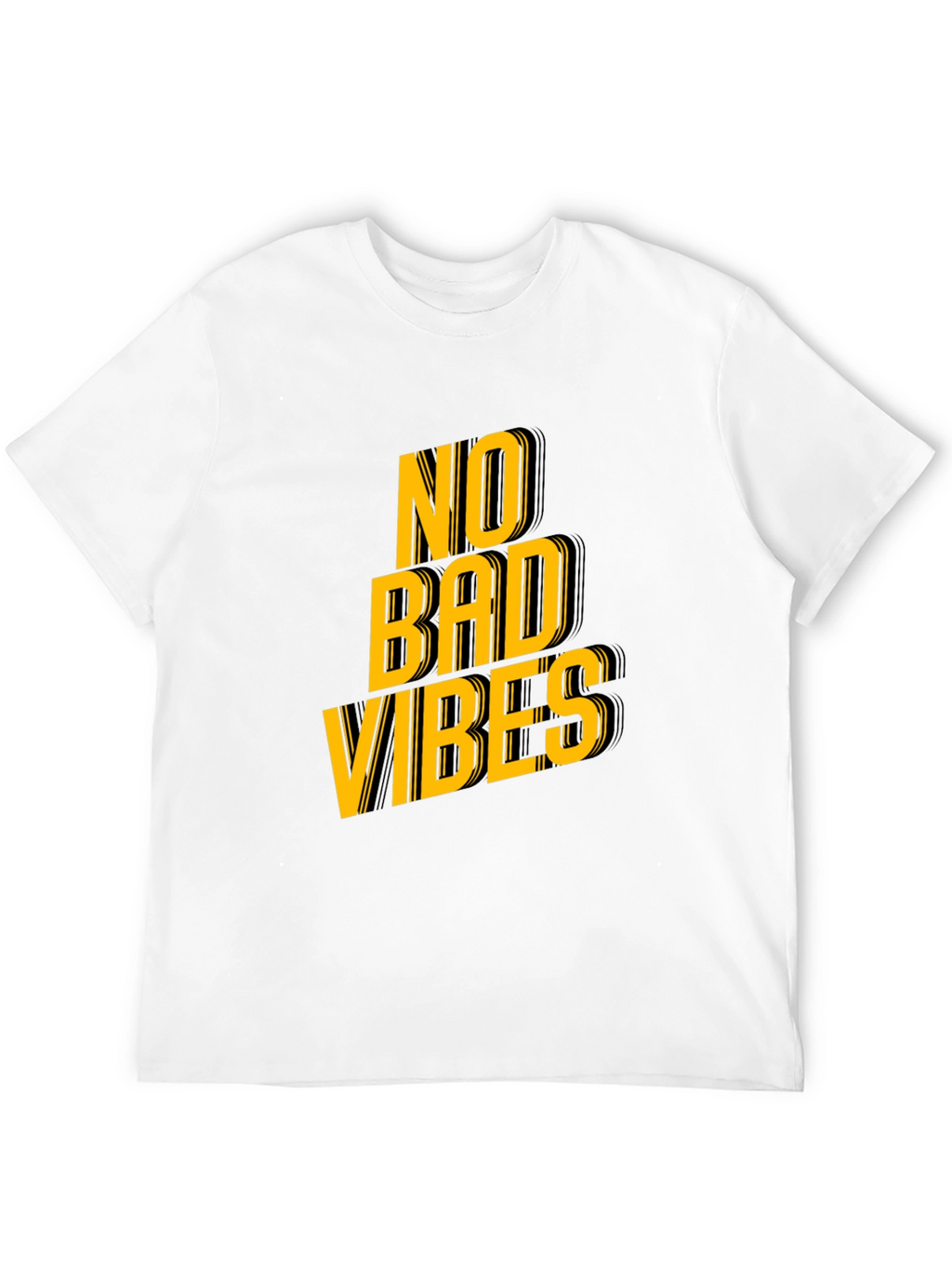 No Bad Vibes Graphic Tee - Trendy Black T-Shirt