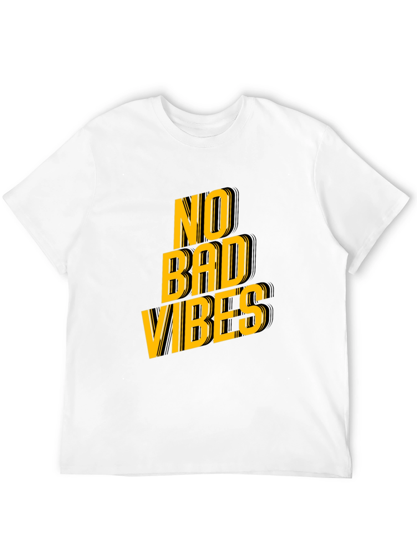 No Bad Vibes Graphic Tee - Trendy Black T-Shirt