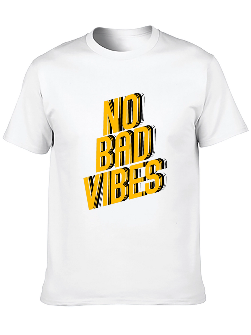 No Bad Vibes Graphic Tee - Trendy Black T-Shirt