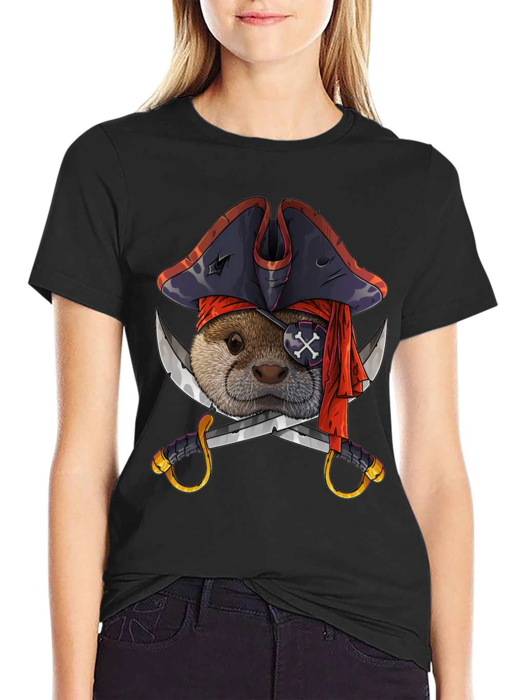 Pirate Otter T-Shirt - Funny Animal Tee