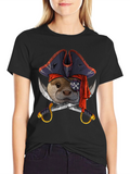 Pirate Otter T-Shirt - Funny Animal Tee