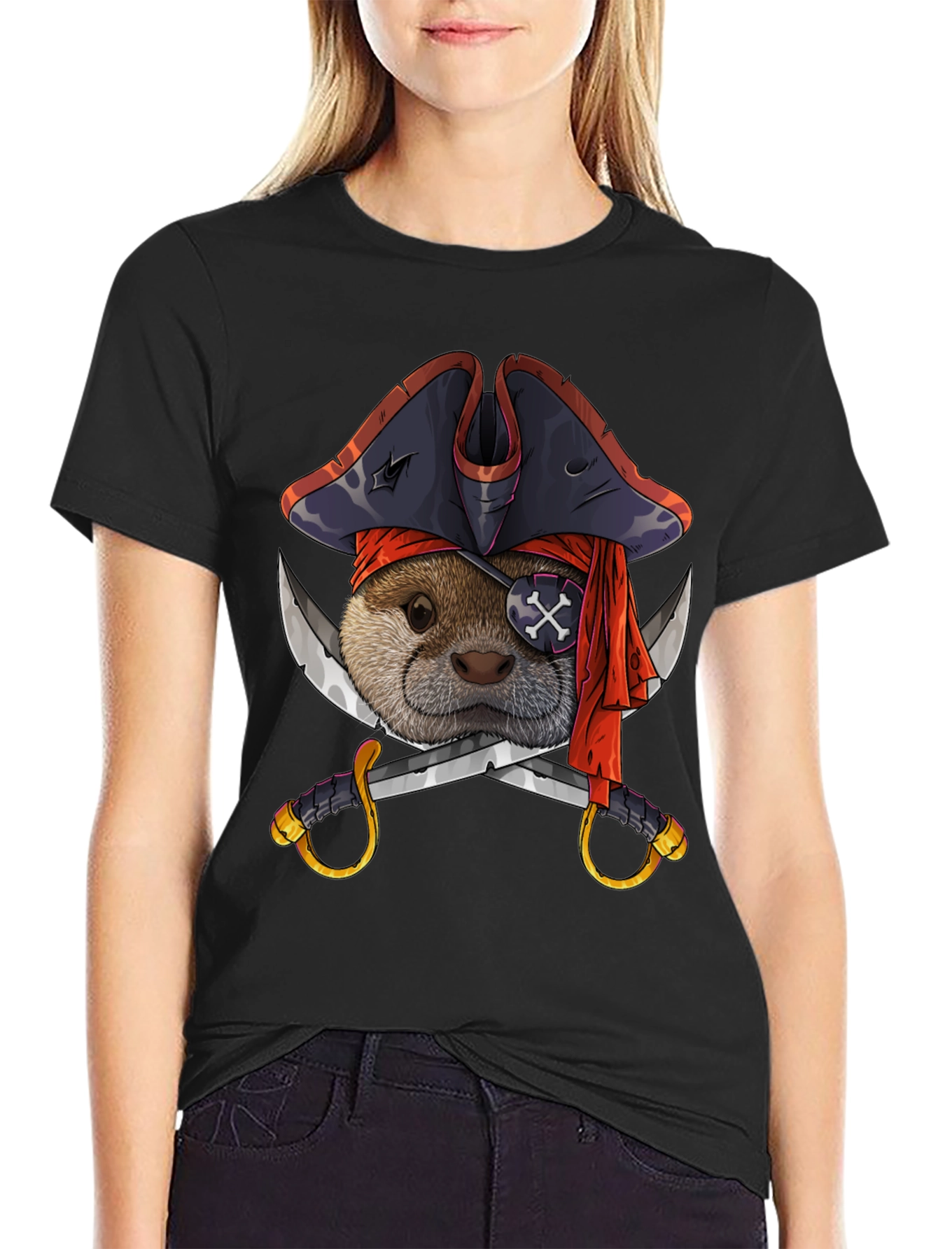 Pirate Otter T-Shirt - Funny Animal Tee