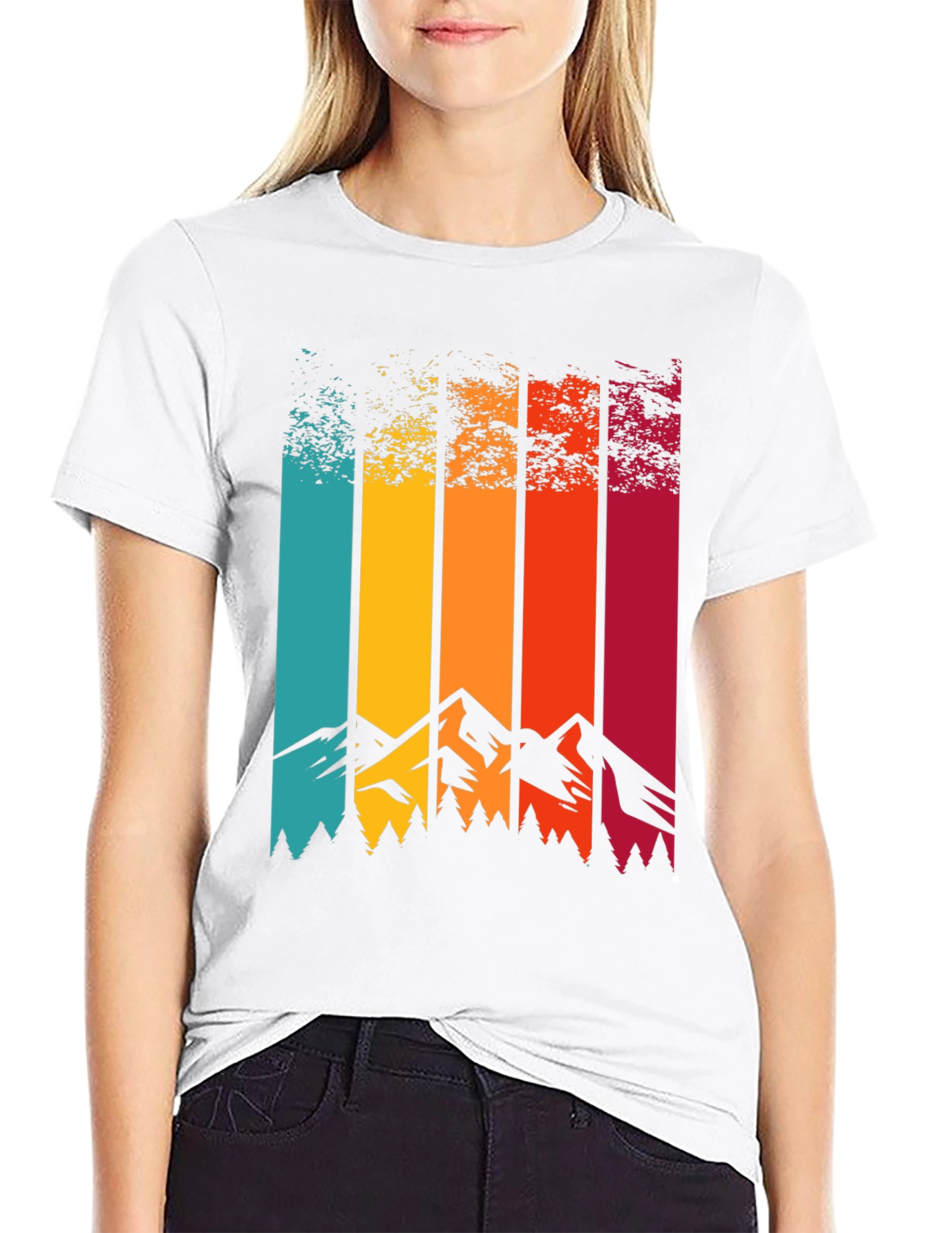 Retro Mountainscape Graphic Tee