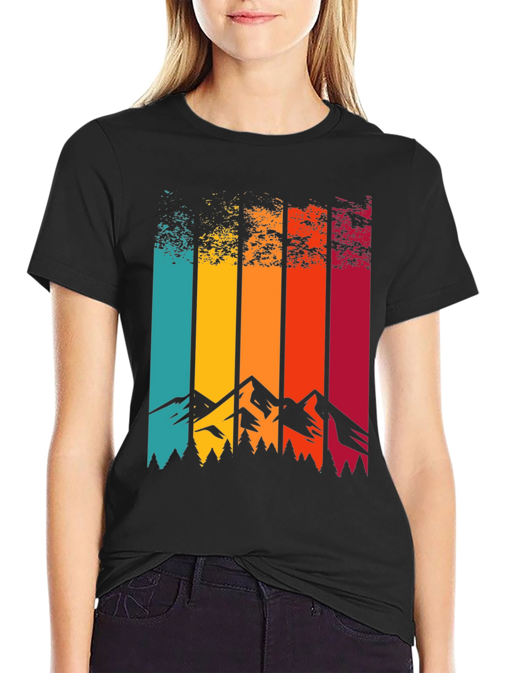 Retro Mountainscape Graphic Tee