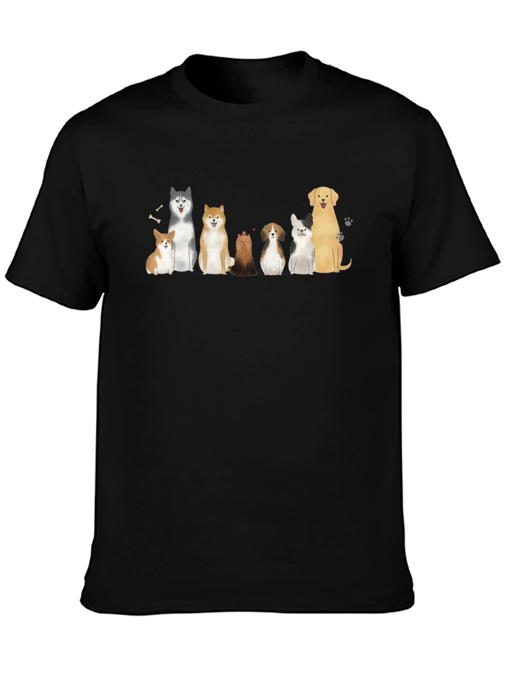 Dog Breed T-Shirt - Casual Black Tee