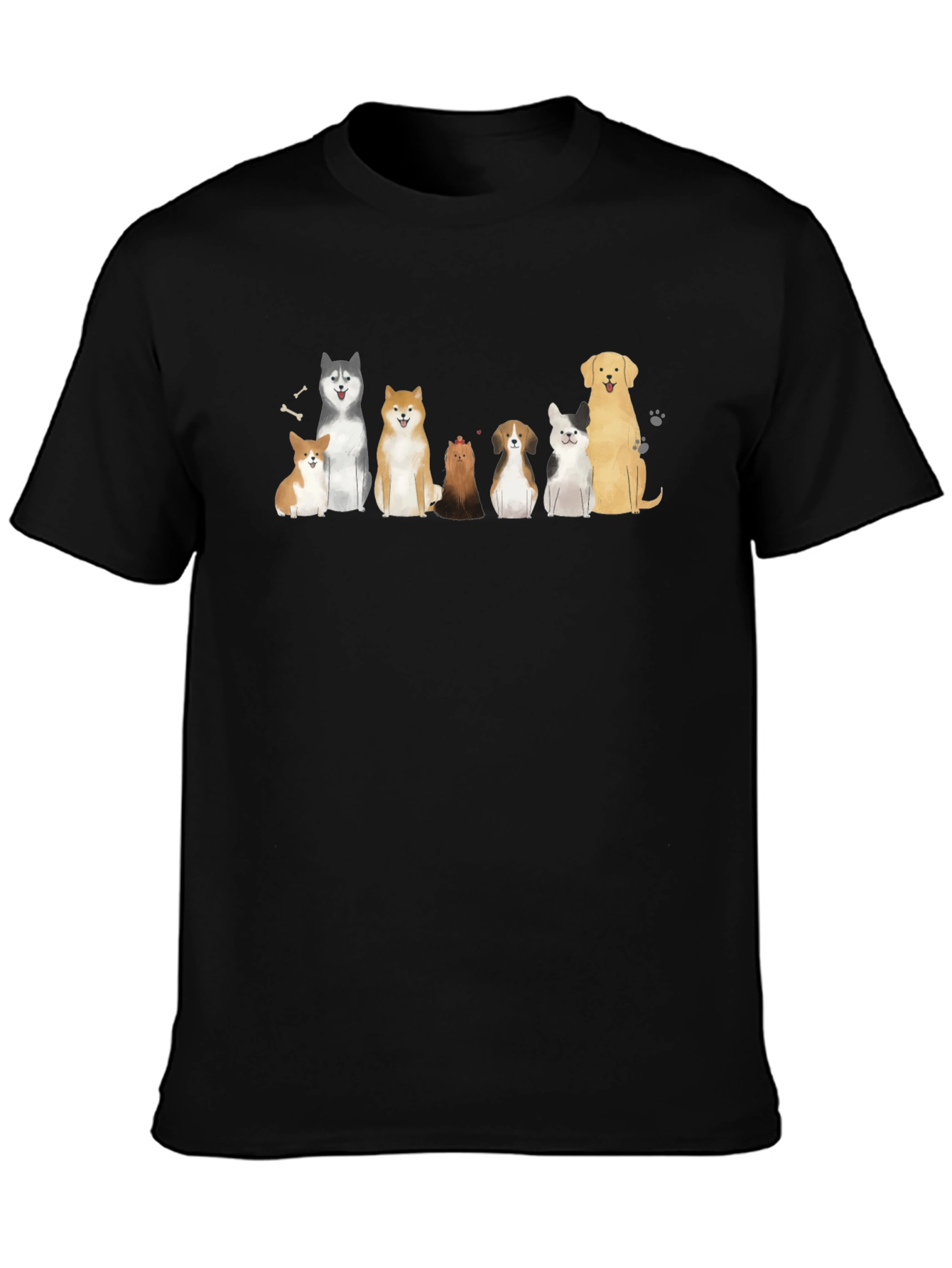 Dog Breed T-Shirt - Casual Black Tee