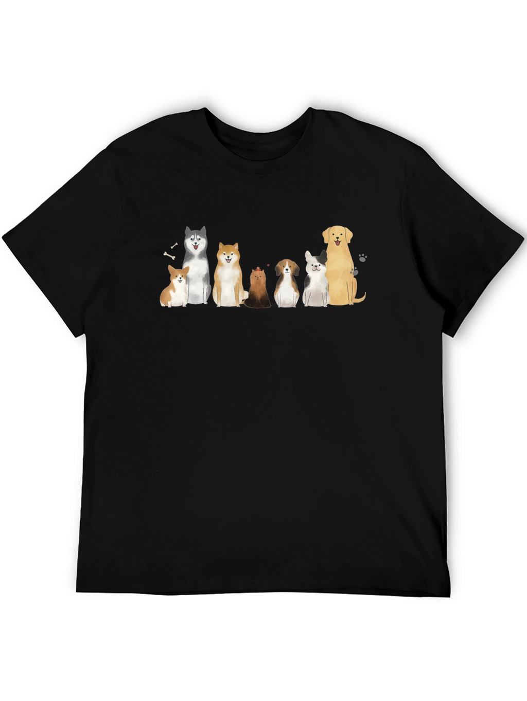 Dog Breed T-Shirt - Casual Black Tee