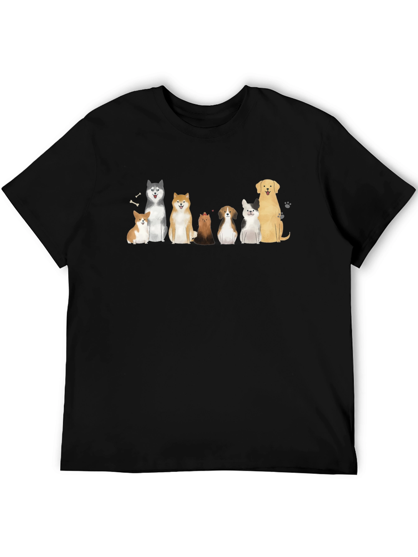 Dog Breed T-Shirt - Casual Black Tee