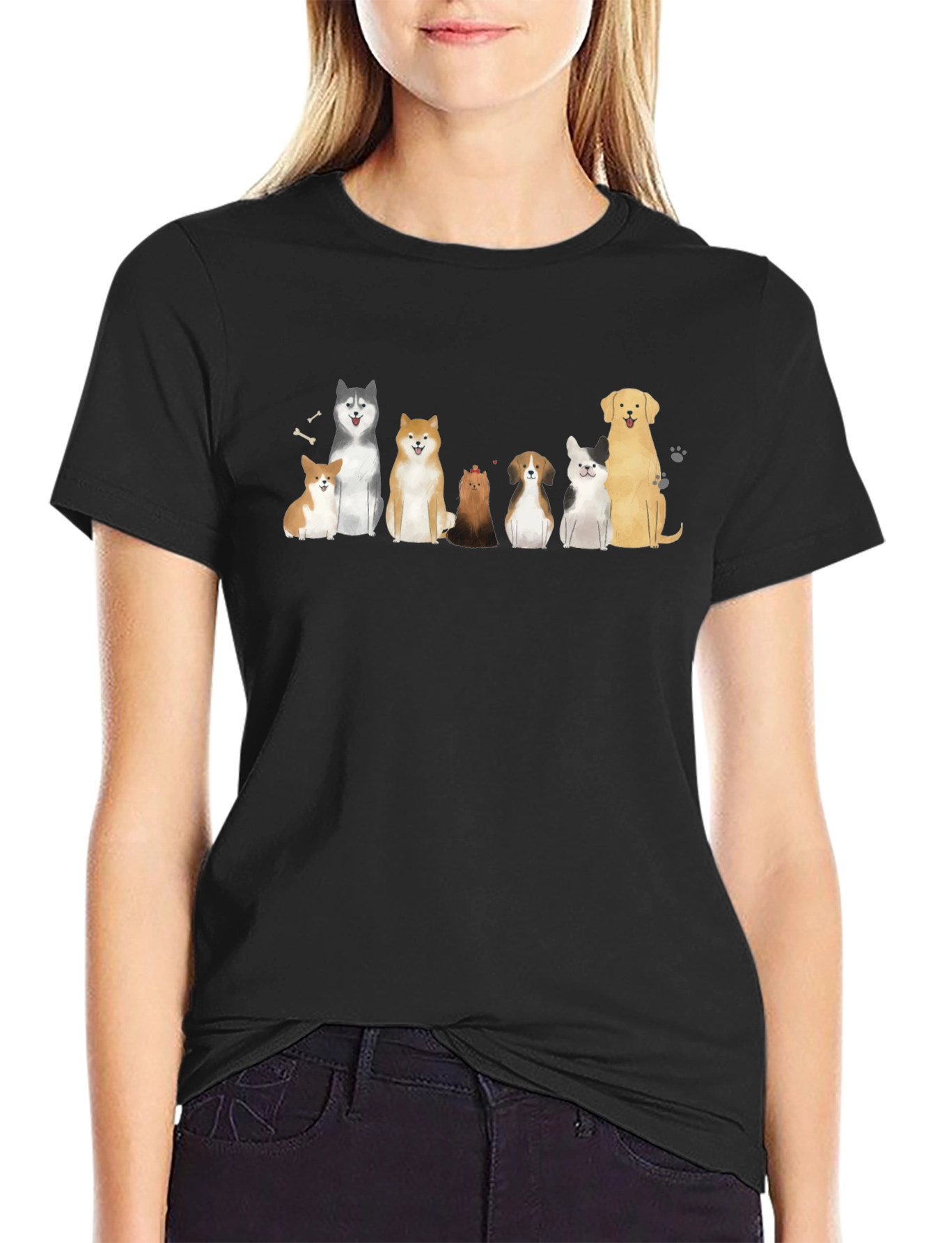 Dog Breed T-Shirt - Casual Black Tee